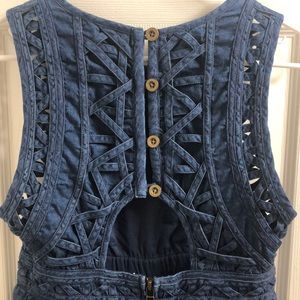 Free People Jean/chambray dress